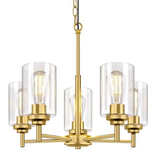 Light gold chandelier - chandelier, d19.8"